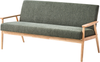 Sofa 3-Sitzer ESRUM Stoff Hellbraun Grün Bild 4