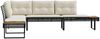 vidaXL Gartensofa in L-Form mit Kissen Schwarz Poly Rattan und Akazie 365634 Bild 4