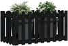 vidaXL Hochbeet Latten-Design Schwarz 100x50x50 cm Massivholz Kiefer 832479 Bild 3