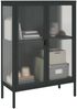 vidaXL Sideboard Schwarz 75x35x105 cm Glas und Stahl 353003 Bild 4