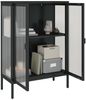 vidaXL Sideboard Schwarz 75x35x105 cm Glas und Stahl 353003 Bild 5