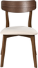 Esszimmerstuhl 2er Set HOLLY Holz Dunkelbraun Cremeweiß Bild 5