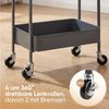 Sekey Küchenwagen Servierwagen mit Rollen Beistellwagen mit 3 Ablageebenen aus Metall, Innovatives Klick-Design für schnelle Montage ohne Schrauben Bild 3
