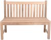 Gartenbank OMAR 2-Sitzer ohne Armlehnen - 120cm Breit, Teak, Hellbraun | Terrassenbank Wetterfest Sitzbank Outdoor Bank Bild 3