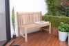Gartenbank OMAR 2-Sitzer ohne Armlehnen - 120cm Breit, Teak, Hellbraun | Terrassenbank Wetterfest Sitzbank Outdoor Bank Bild 2
