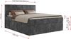 Boxspringbett mit Kopfteil und Topper Visco, Cord Bett - TILIANO - 140 x 200 cm - Grau Cord - H3 Bild 5