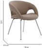 Dmora Stuhl Arturo, Wartestuhl mit Armlehnen für das Büro, ergonomischer Wartesitz, 58 x 59 x 72 cm, braun Bild 3