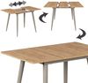 Esstisch Beaver Goldkraft Eiche/Greige 80 x 70 cm ausziehbar Vicco Bild 5