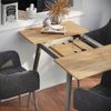 Esstisch Beaver Goldkraft Eiche/Greige 80 x 70 cm ausziehbar Vicco Bild 4