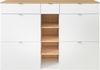 Garderoben-Set >Bari< (2-teilig) weiss matt / Eiche - 148x170x38cm (BxHxT) Bild 2