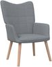 vidaXL Relaxsessel mit Hocker Hellgrau Stoff [327930] Bild 3