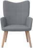 vidaXL Relaxsessel mit Hocker Hellgrau Stoff [327930] Bild 4