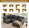 Big-Sofa mit Rückenkissen, Zierkissen, loser Rückenkissen und Zierkissen, 5-Sitzer Sofa, Leinen Bezug Bild 3
