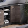 Eck-Küchenschrank für Dachschrägen R-Line Edelgrau 75.6 cm mit 1 Tür, Schrankkorpus 60 cm Tiefe Vicco Bild 4