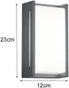 Modernes LED Außenwandleuchten 2er SET aus Aluminium in Anthrazit, IP54 Bild 4