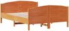vidaXL Massivholzbett ohne Matratze Wachsbraun 160x200 Kiefernholz 3216169 Bild 3