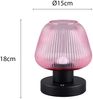 Kabellose LED Akku Tischleuchte QUENYA Glasschirm Wild Berry, Höhe 18cm Bild 4