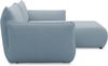 DOMO. collection Ecksofa 800 022, kleines Modulsofa in L-Form mit Taschenfederkern und attraktiver Biese-Naht, Sofa, Polsterecke, Eckcouch 194 x 168 x 79 cm (BxTxH), hellblau Bild 3