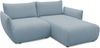 DOMO. collection Ecksofa 800 022, kleines Modulsofa in L-Form mit Taschenfederkern und attraktiver Biese-Naht, Sofa, Polsterecke, Eckcouch 194 x 168 x 79 cm (BxTxH), hellblau Bild 2
