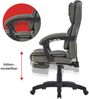 Schreibtischstuhl Bürostuhl Gamingstuhl Racing Chair Chefsessel mit Fußstütze Dunkelgrau - Schwarz Bild 5
