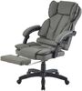 Schreibtischstuhl Bürostuhl Gamingstuhl Racing Chair Chefsessel mit Fußstütze Dunkelgrau - Schwarz Bild 4
