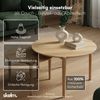 skølm 'Åsarna' Couchtisch, 2er Set, Massivholz Eiche, natur geölt, Ø70 und Ø55 cm, Beistelltisch für Wohnzimmer Bild 4