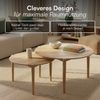 skølm 'Åsarna' Couchtisch, 2er Set, Massivholz Eiche, natur geölt, Ø70 und Ø55 cm, Beistelltisch für Wohnzimmer Bild 5