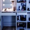 Schminktisch Isabelle Weiß 140 cm mit LED Beleuchtung und Schränken Vicco Bild 5