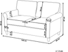 2-Sitzer Sofa Cord dunkelgrün RONNEBY Bild 2