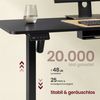 VASAGLE L-förmiger Eckschreibtisch, Höhenverstellbarer Schreibtisch, 160 x 140 cm, mit Ladestation, schwarz Bild 5