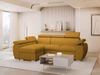 'Boston Mini Premium' Ecksofa, Cord, Gelb, 98 x 255 x 170 cm, Links Bild 2