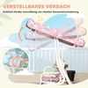 AIYAPLAY Hollywoodschaukel Kinderschaukel mit verstellbarem Sonnendach, Sicherheitsgurt, 2-Sitzer, Schaukelfunktion, Gartenschaukel, 1 tlg, 2-Sitzer Kinderschaukel, für Garten Terrasse für 3-6 Jahre Kinder bis 60 kg Rosa Bild 4