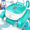 KESSER® Poolroboter für Boden und Wand, Poolsauger bis 100m² Pools & eine leistungsstarke Reinigung, Poolreiniger vollautomatisch mit App-Funktion & Kontrollmodul, Inkl. Abdeckung, Klettermechanismus 72 m², Weiß / Türkis Bild 4