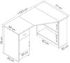 VCM Schreibtisch Linzia 913518 Weiß H. 76 x B. 118 x T. 77 cm Bild 5