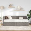 vidaXL Eckbettgestell Taupe 80 x 200 cm Stoff 3394034 Bild 4