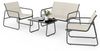 Mondeer Balkonset Gartenmöbel Set 4-tlg, (1 Tisch mit 1 Doppelstuhl 2 Einzelstühlen), Ergonomischen Armlehnen und Stabilem Stahlrahmen Bild 5