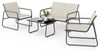Mondeer Balkonset Gartenmöbel Set 4-tlg, (1 Tisch mit 1 Doppelstuhl 2 Einzelstühlen), Ergonomischen Armlehnen und Stabilem Stahlrahmen Bild 4