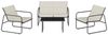 Mondeer Balkonset Gartenmöbel Set 4-tlg, (1 Tisch mit 1 Doppelstuhl 2 Einzelstühlen), Ergonomischen Armlehnen und Stabilem Stahlrahmen Bild 3