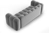 Micadoni Sofa Lupine 3-Sitzer Samtstoff Salvador Grau Bild 3