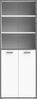 FORTE Keflavik Regal, Holzwerkstoff, Weiß/Grau/Braun, 84,5 x 226,5 x 41,5 cm Bild 2