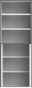 FORTE Keflavik Regal, Holzwerkstoff, Weiß/Grau/Braun, 84,5 x 226,5 x 41,5 cm Bild 4