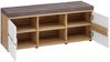 Garderobenbank vito Clyde, Holzwerkstoff, Weiß, Holzfarben, 120 x 48 x 38 cm Bild 3