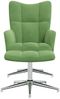 vidaXL Relaxsessel mit Hocker Hellgrün Samt [328131] Bild 3