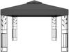 Gartenpavillon, Pavillon mit Doppeldach & LED-Lichterkette 3x4 m Anthrazit Bild 5