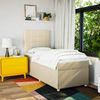 vidaXL Boxspringbett mit Matratze Creme 80x200 cm Stoff 3293412 Bild 5