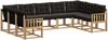 vidaXL Outdoor-Sofagarnitur mit Kissen 9 pcs Weiß und Schwarz 3389858 Bild 2