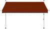vidaXL Einziehbare Markise Handbetrieben 300 cm Orange und Braun 145838 Bild 2