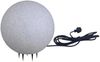 TRANGO Gartenleuchte, *NATURE* 3er Set Kugellampe 23400G Granit-Optik Gartenkugel, Außenleuchte Lieferumfang je 1x Ø 20, 30, 40cm, IP65 Strahlwassergeschützt für Außen und Innen geeignet Bild 3