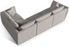 Micadoni Ecksofa Chris 4-Sitzer Rechts Strukturierter Stoff Natur Bild 3