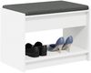 vidaXL Flurbank mit Kissen mit Regal mit Speicher Weiß 63 x 38 x 45 cm 891568 Bild 3
